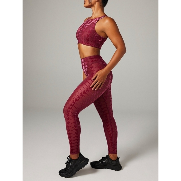 Savage x Fenty Sport Risque Taker Houndstooth Pink Purple Set Size 8-10 - Picture 1 of 13